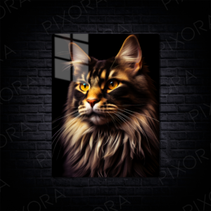 Maine Coon Kedi Metal Tablo