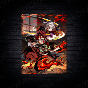 Tengen Uzui | Tanjiro Kamado Metal Tablo