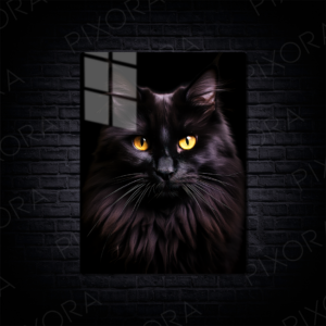 Kara Kedi Metal Tablo