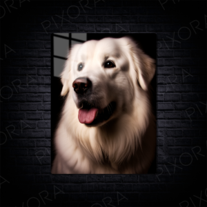 Golden Retriever Metal Tablo