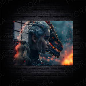 Daenerys Targaryen Metal Tablo