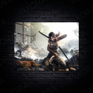 Tomb Raider Metal Tablo