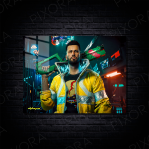 Cyberpunk 2077 Metal Tablo