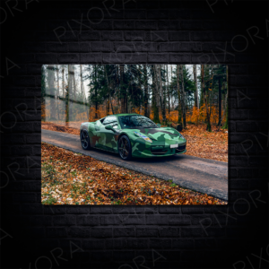 Ferrari 458 Italia Metal Tablo