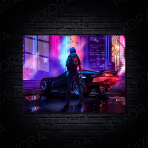 Cyberpunk 2077 Metal Tablo