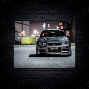 Nissan Skyline GT-R Metal Tablo