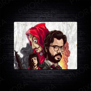 La Casa De Papel Metal Tablo